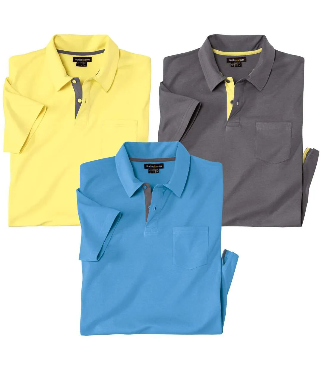 3er-Pack Poloshirts Outdoor