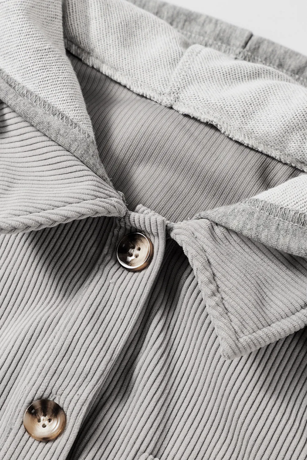 Cordjacke Mit Kapuze Und Kordelzugtaschen