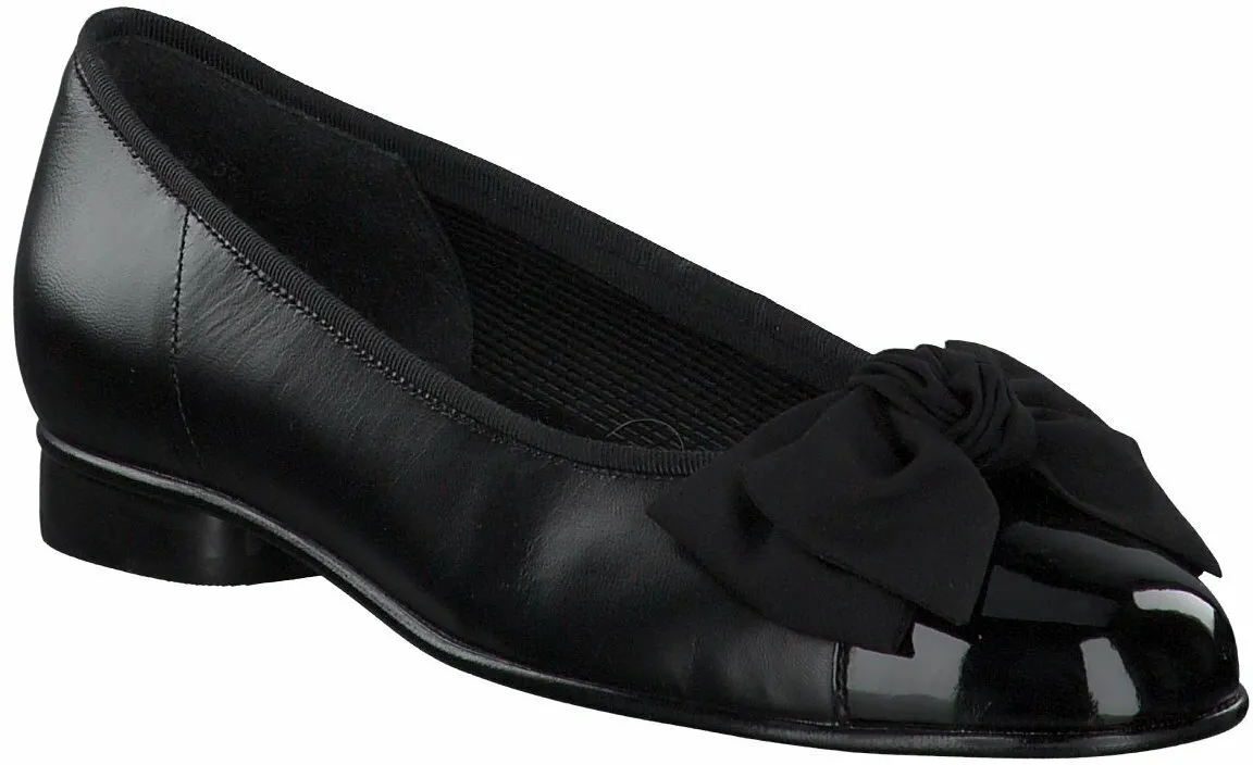 Damen-Ballerinas aus Leder 103001923722 (Schwarz)