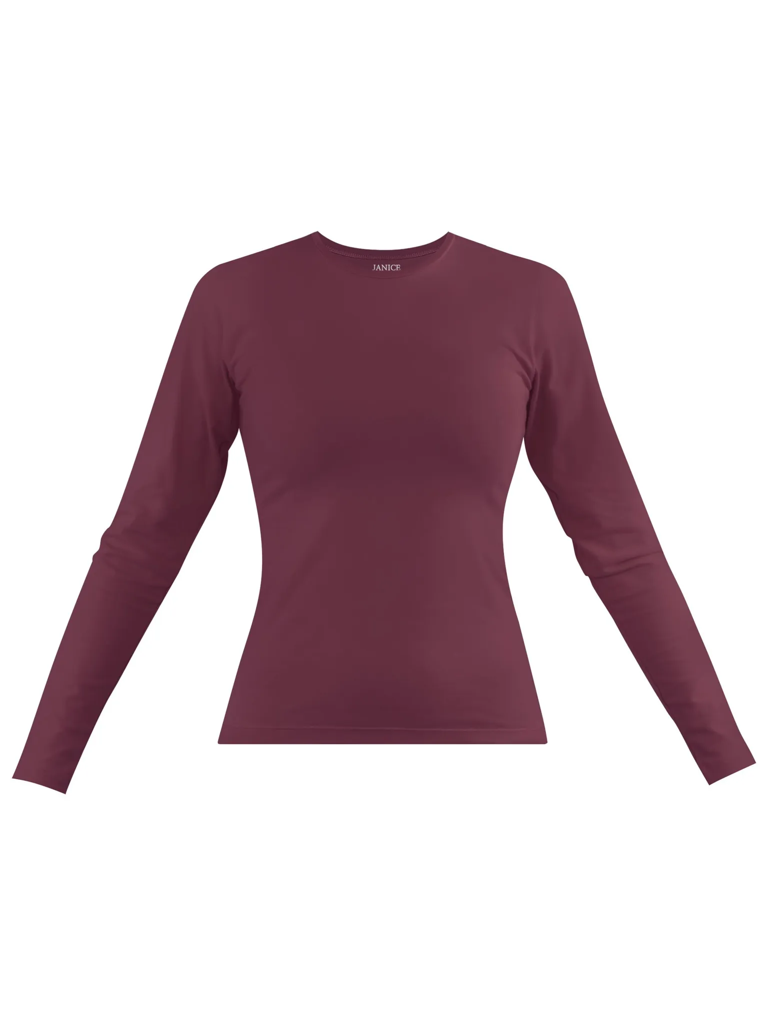 Damen Langarmshirt hochgeschlossen „Niska“ Burgund