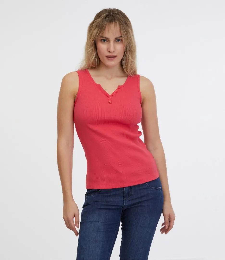 Damen Tanktop MANUELA SAM 73 rot L