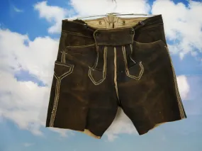 Dicke Hirschleder Lederhose in eine “ Kurze “ abgeschnitten braun Gr.52