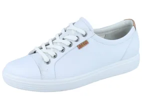 ECCO Soft 7 W Damen Sneaker weiß Glattleder