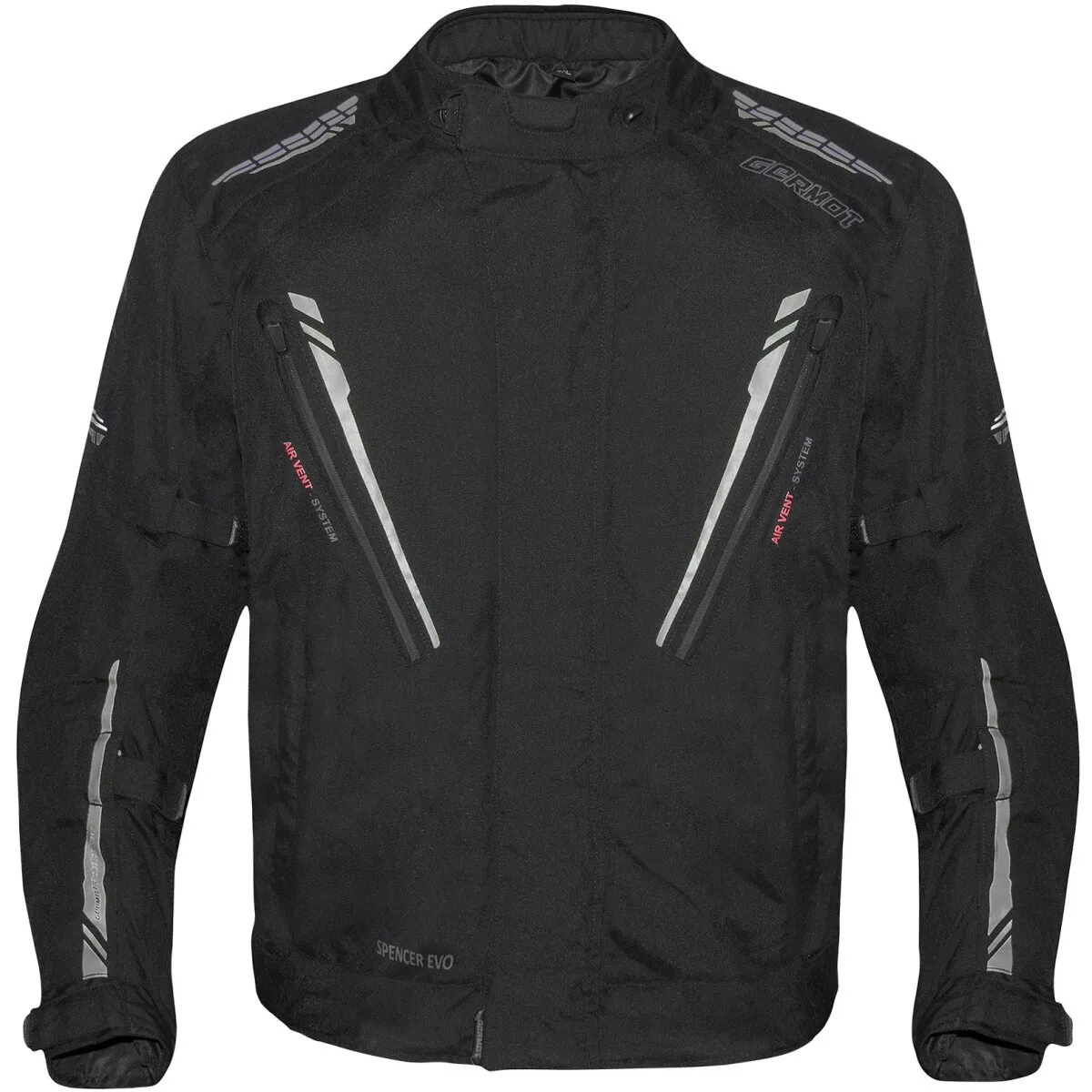 Germot Spencer Evo Textiljacke Schwarz / Grau Übergröße B5XL
