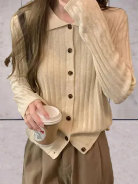 Heidi-Mode | Taillierter Strick Polo Pullover