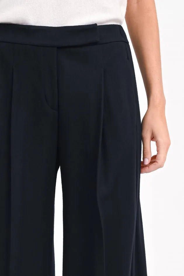 Hose aus reiner Wolle in Navy