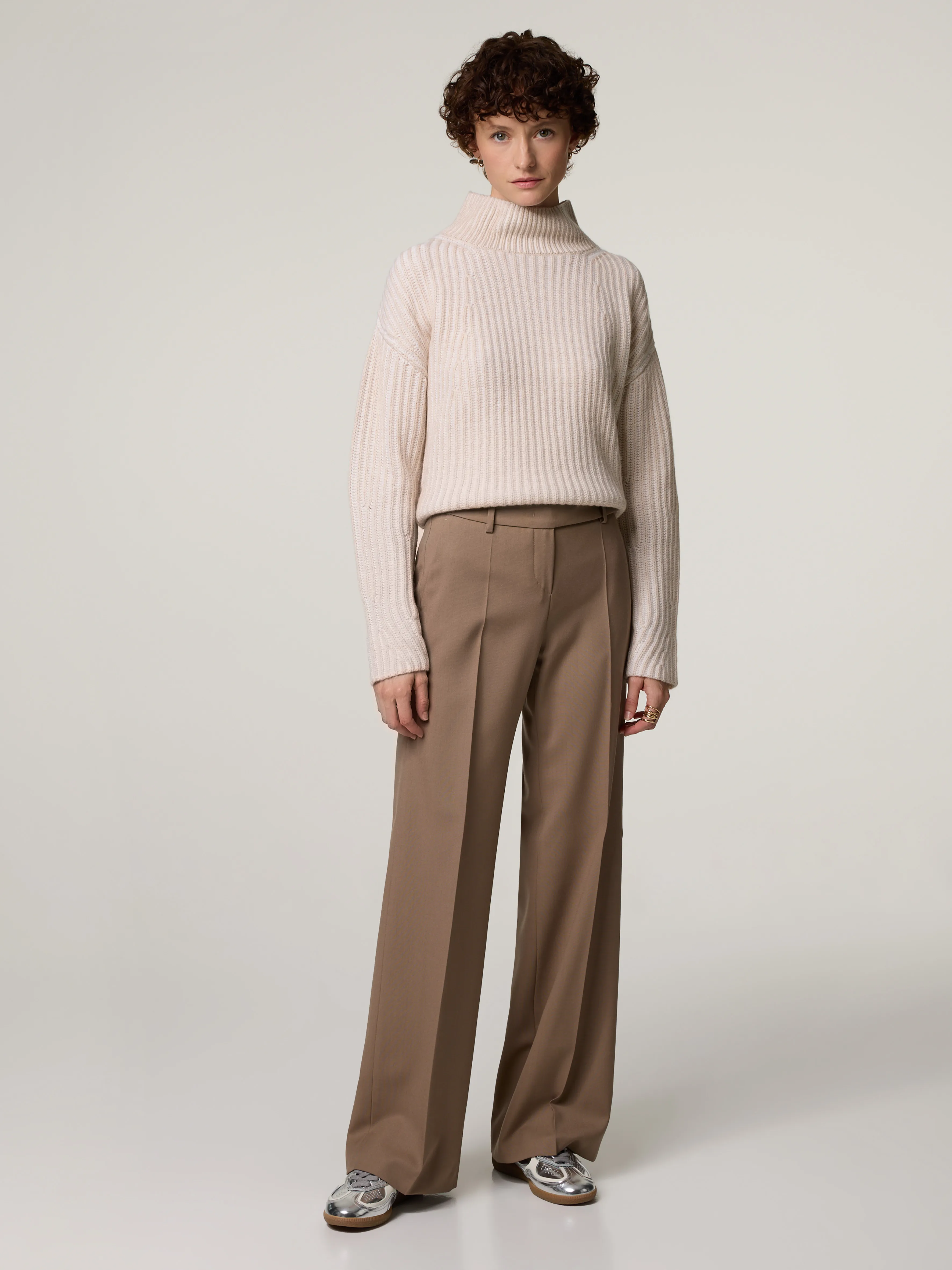 Hose aus Schurwolle im Slim Fit