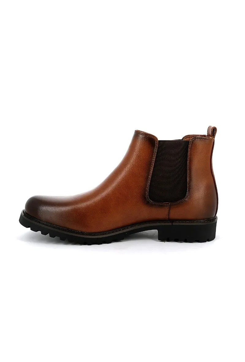 Men's faux leather ankle boots