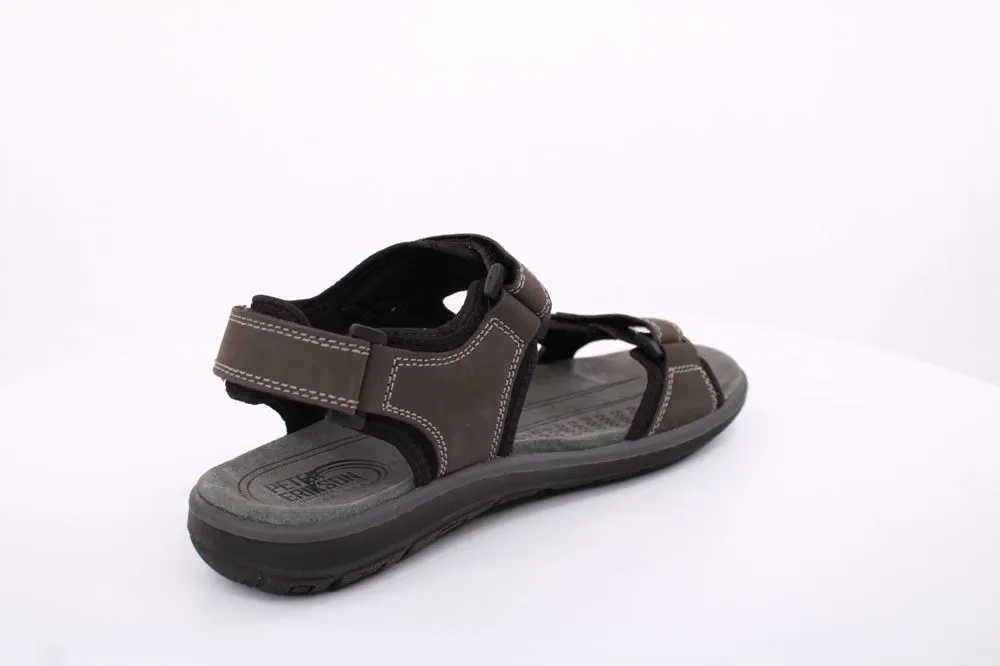 PETER ERIKSON Herren Trekkingsandale Leder grau S14 AR-75