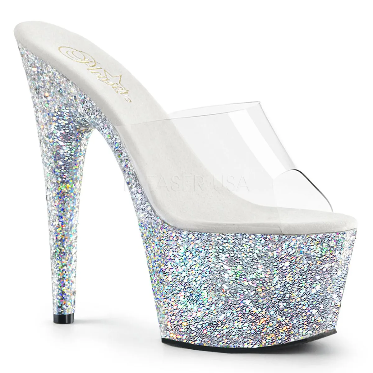 Plateau High Heels ADORE-701LG silber