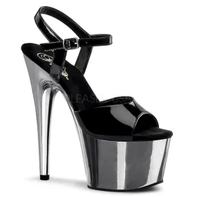 Plateau High Heels ADORE-709 schwarz-Chrom