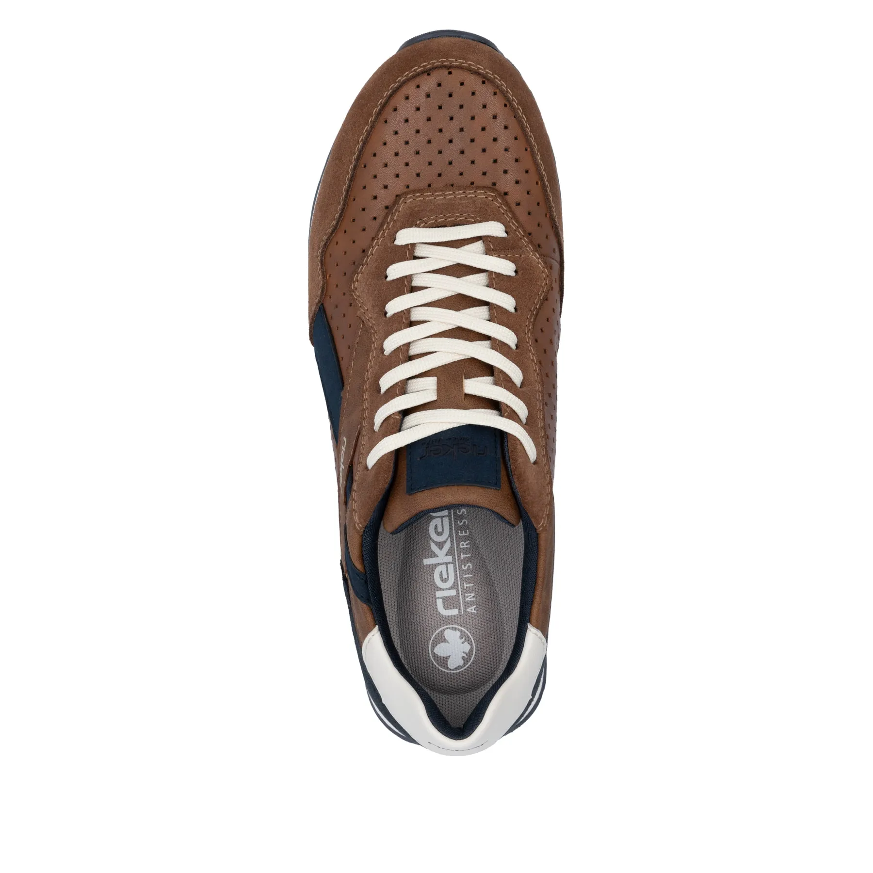 Rieker Herren Sneaker Low nut-brown ocean-blue | U0302-24