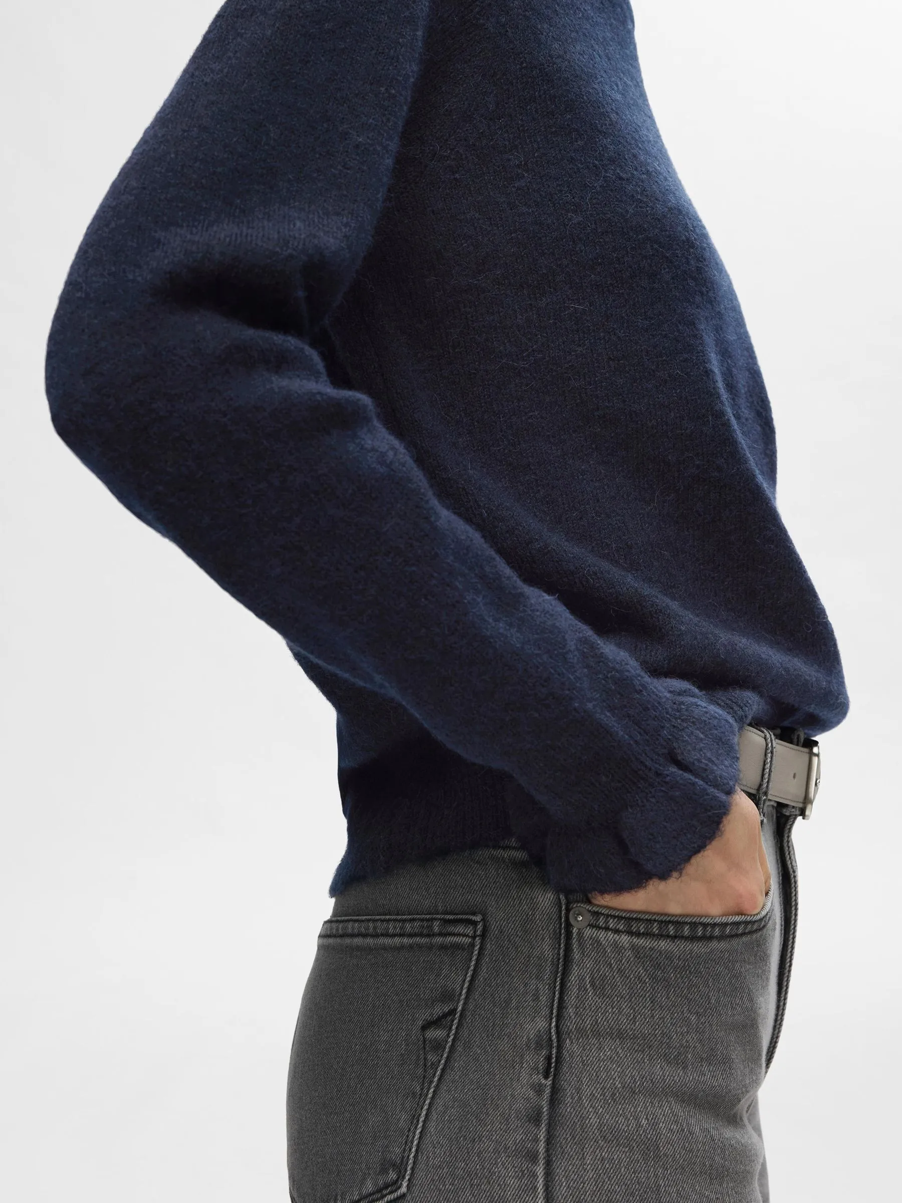RÜSCHENÄRMEL STRICKPULLOVER