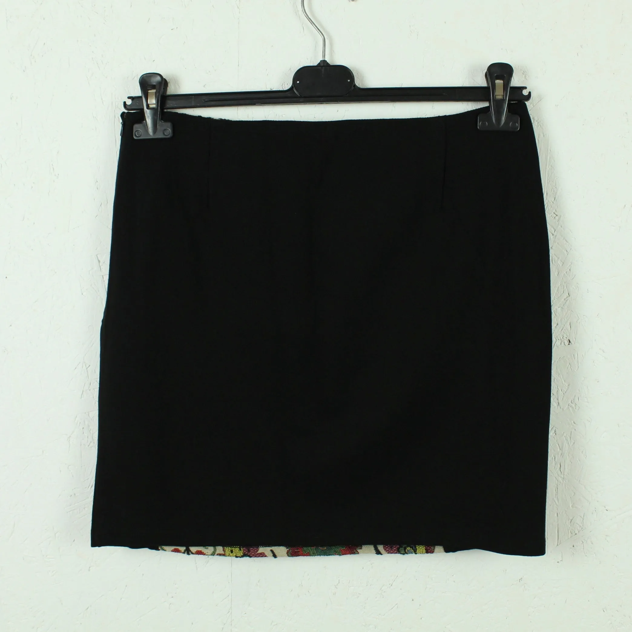 Second Hand PROMOD Rock Gr. 36 schwarz bunt geblümt Minirock (*)