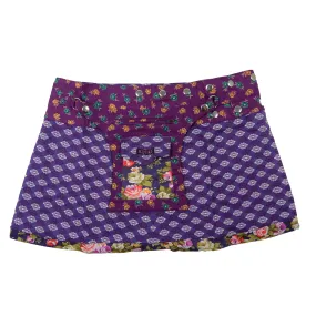Sommerrock Wenderock Minirock Baumwollstoff Blumen Muster - Cherly Pie Short 26