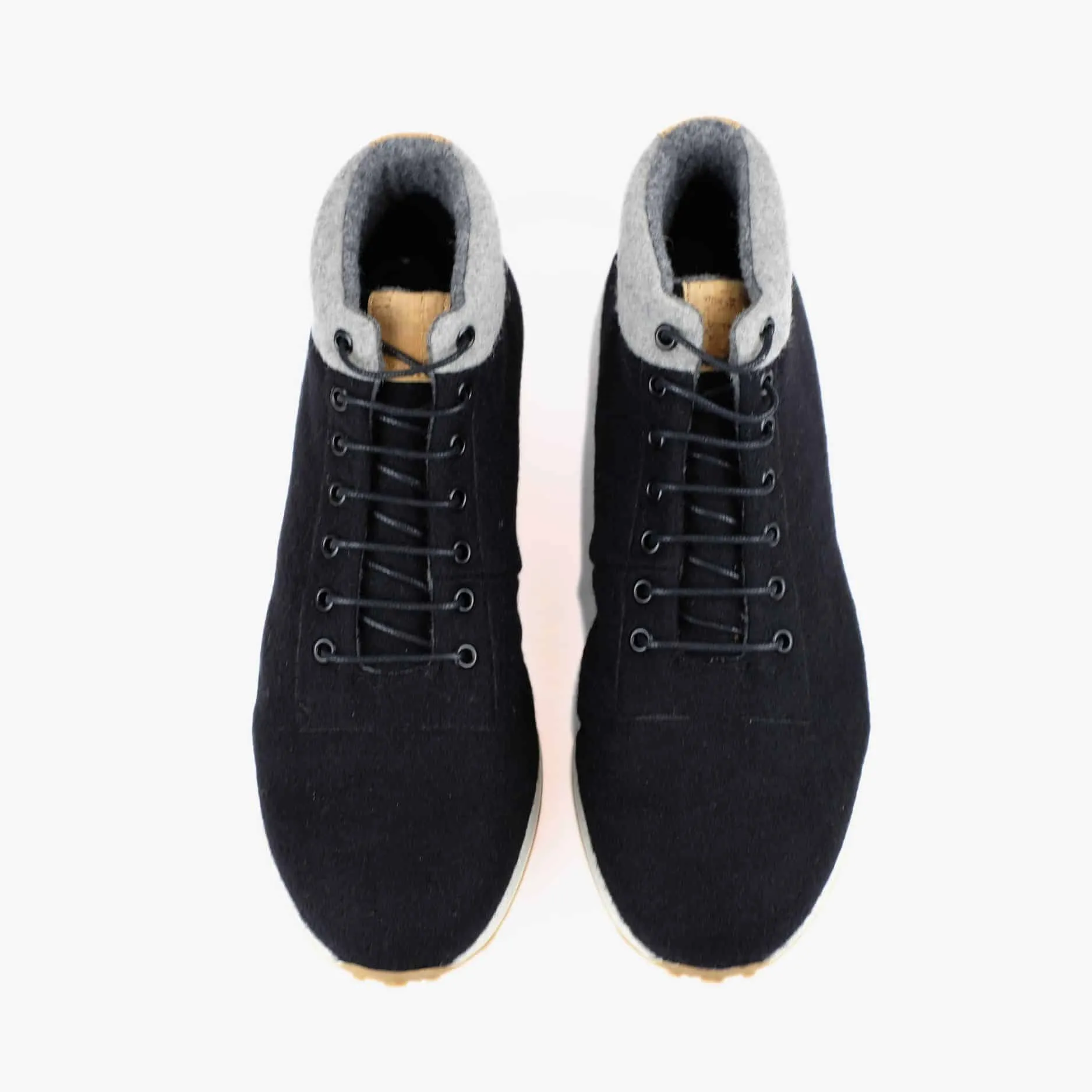 SORBAS '46 Merino-Sneaker High-Top Herren in Schwarz / Grau