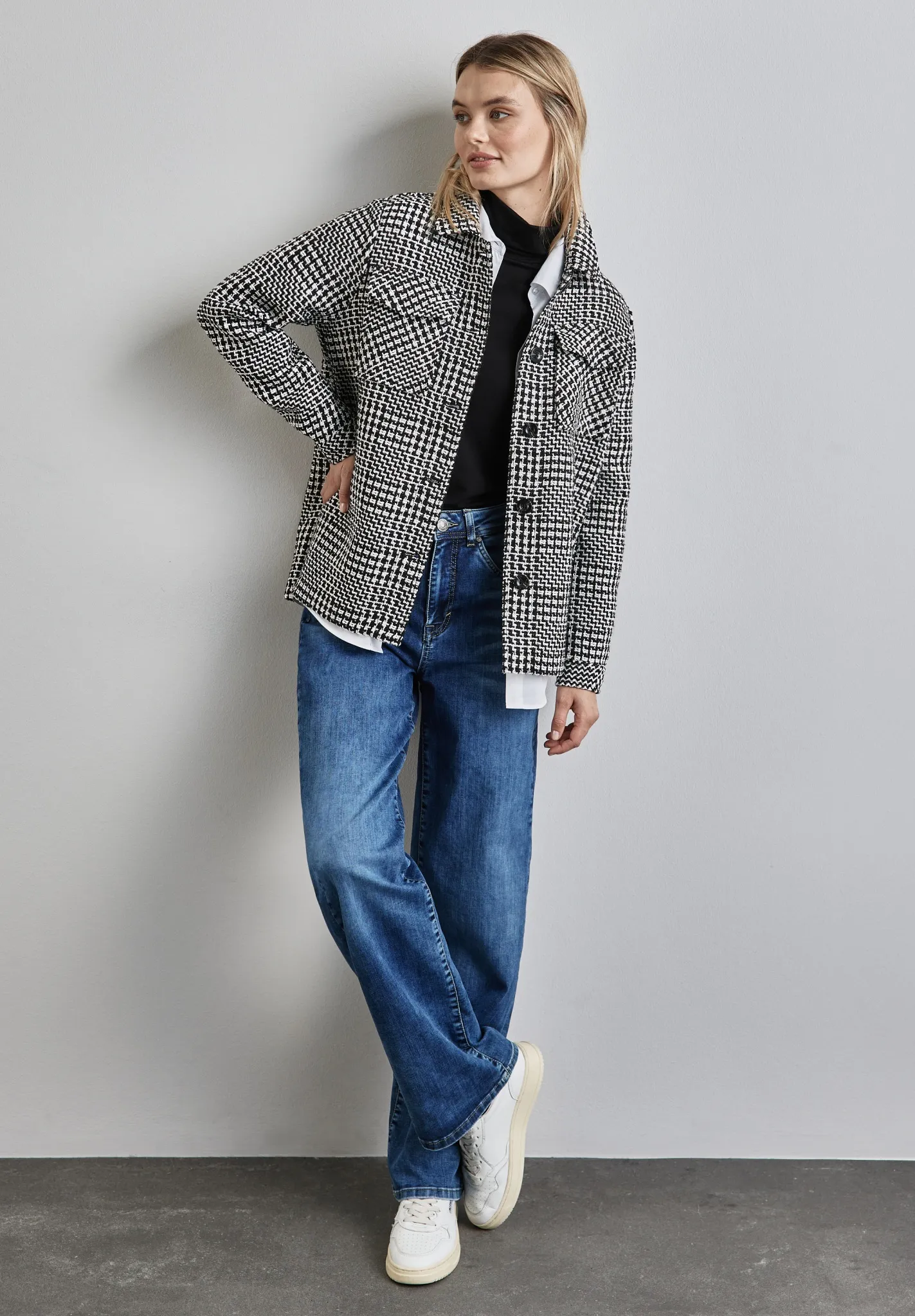 STREET ONE Karierte Bouclé Jacke 10782602