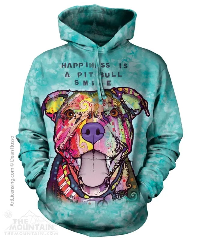 Sweatshirt mit Kapuze von The Mountain – Russo Pitbull Smile