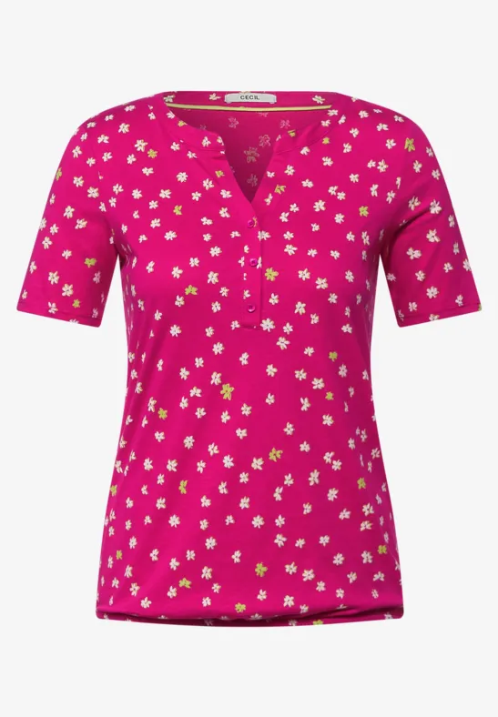 T-Shirt mit Blumen Print