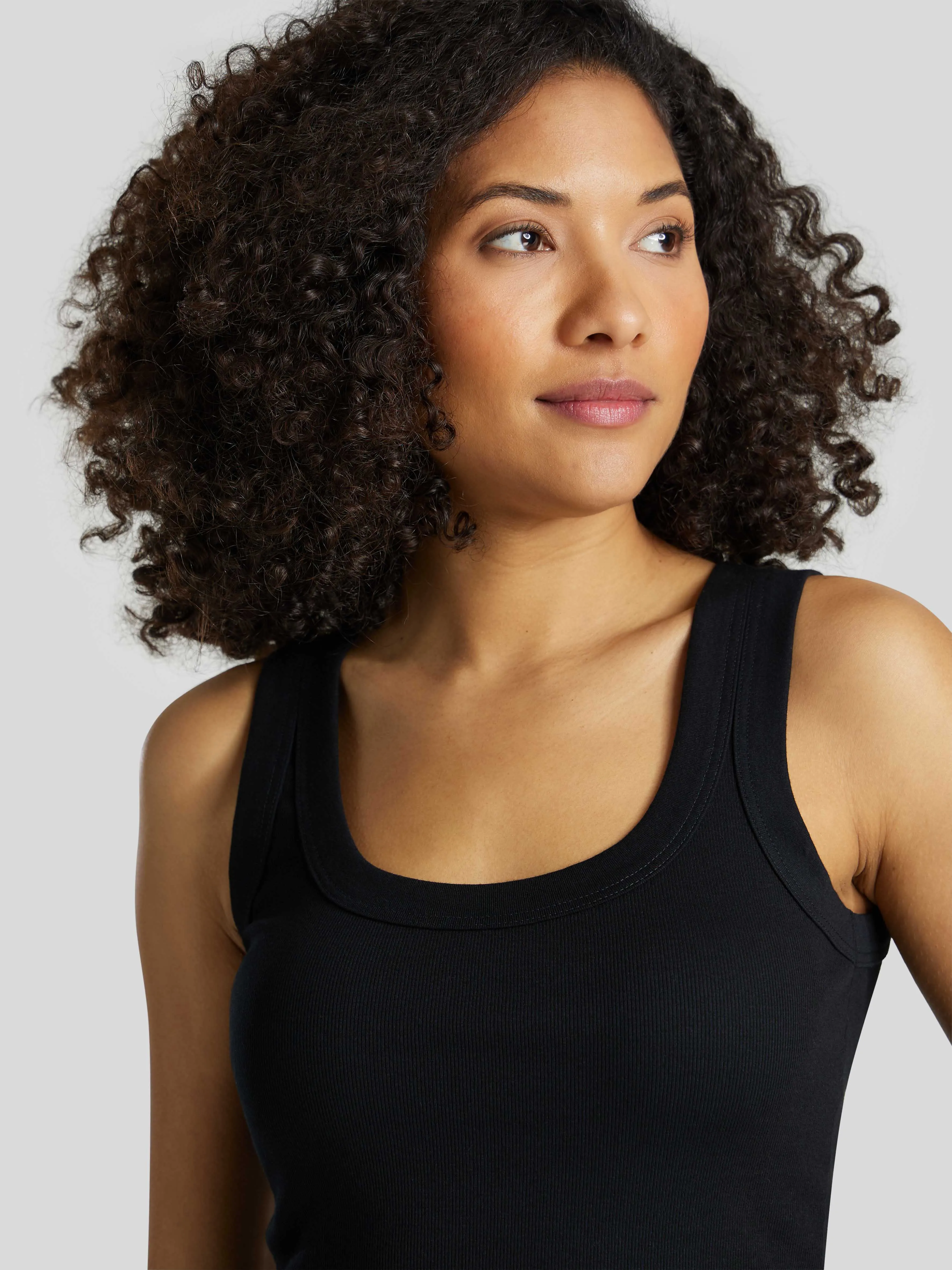 Tanktop mit Rippen