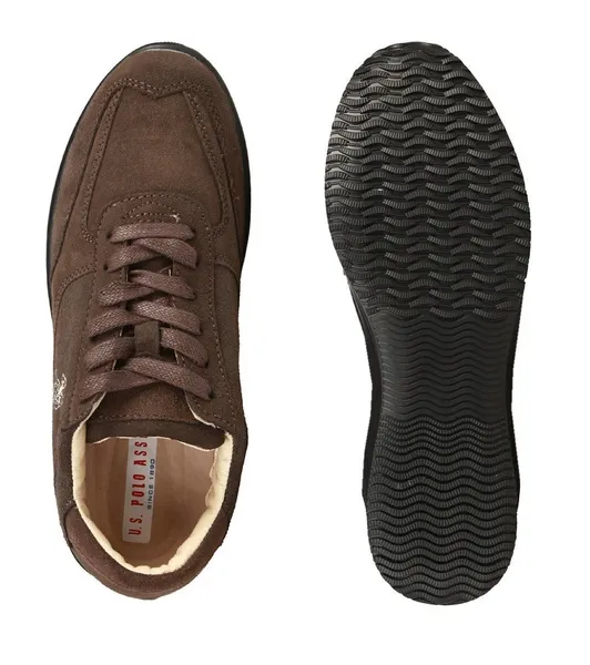 U.S. POLO ASSN. Herren Men Schuhe Shoes Sneaker Veloursleder Braun