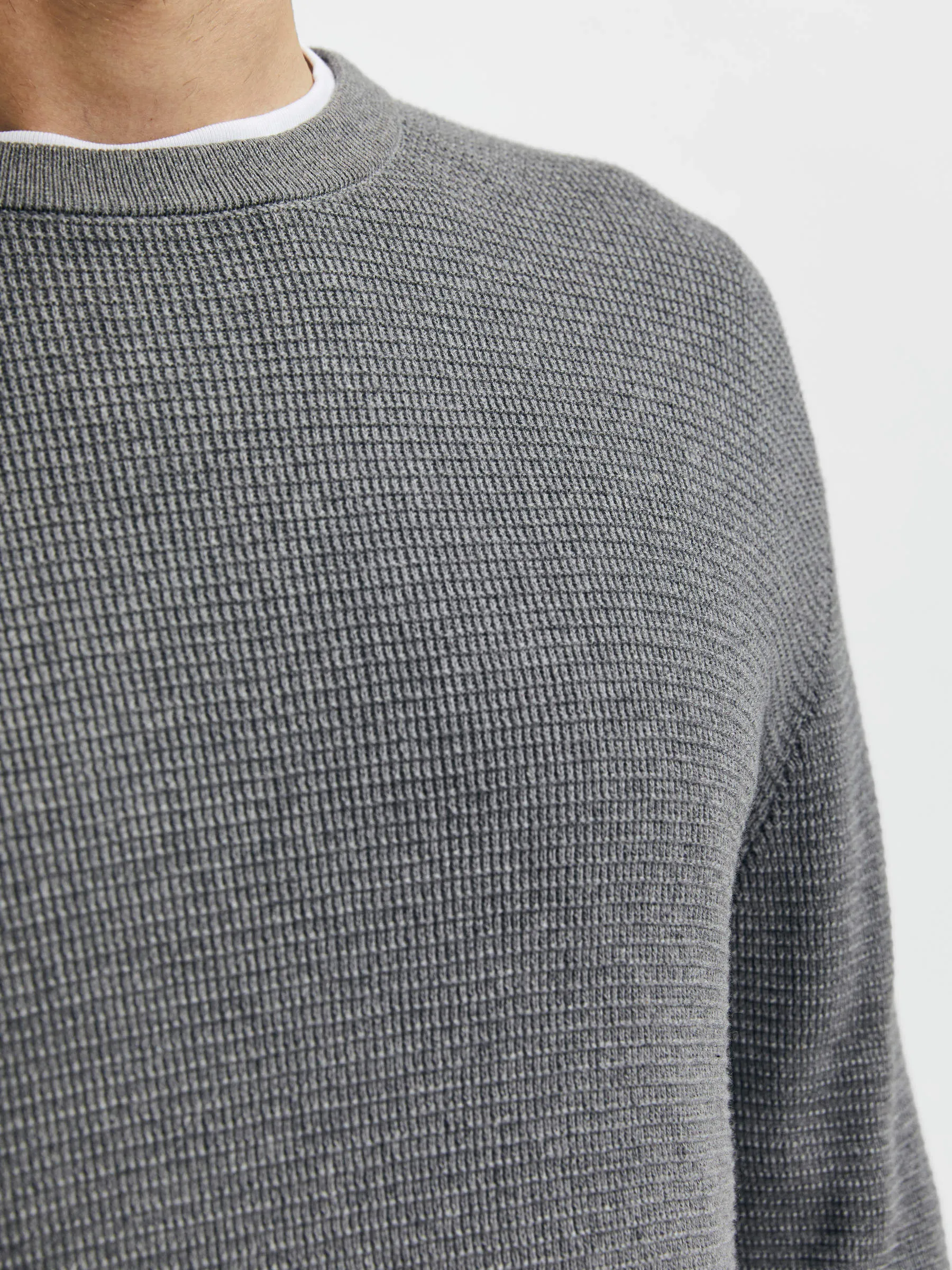 WAFFELSTRICK PULLOVER