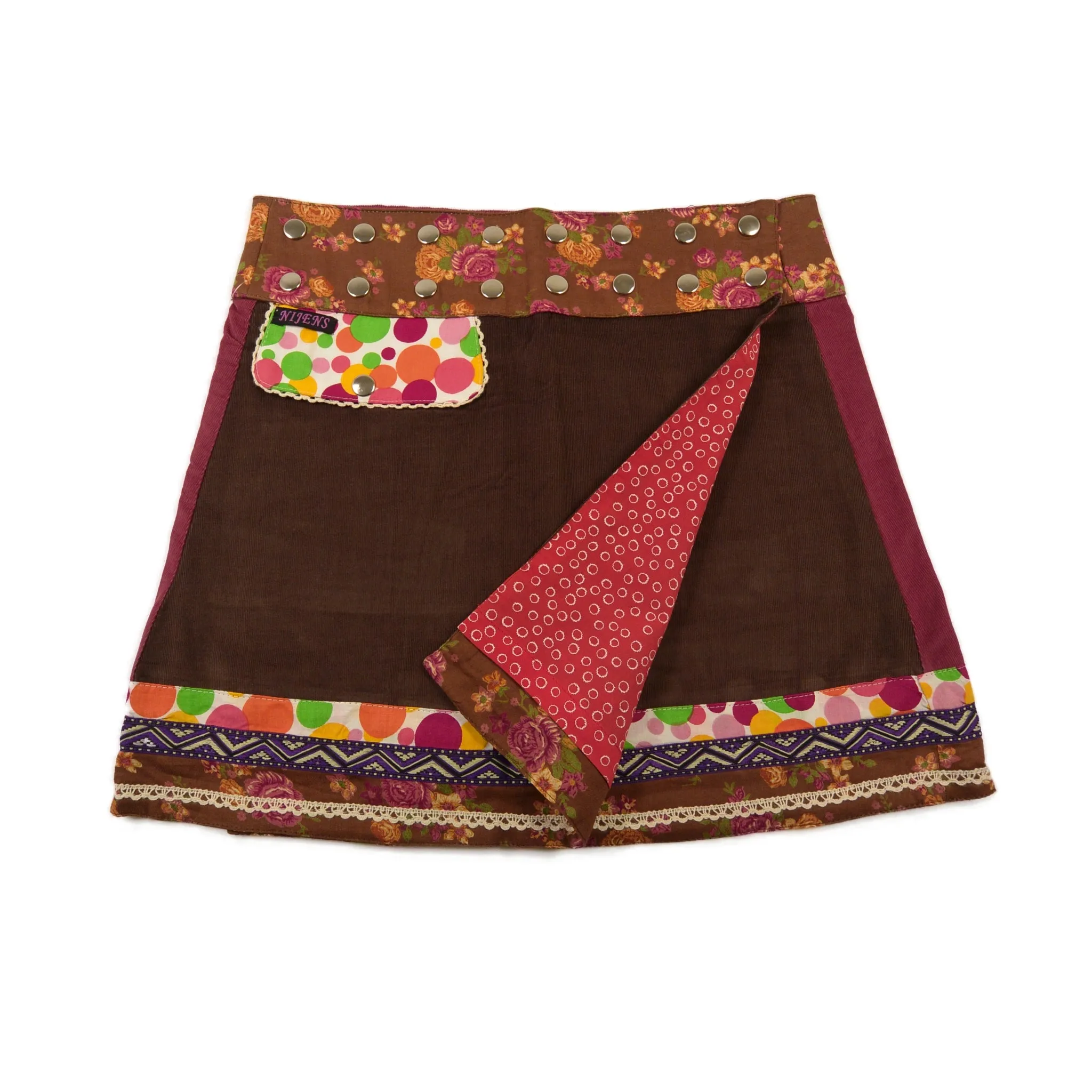 Winterrock Cordrock Minirock Wenderock - Corduroy Biscuiten-W-57